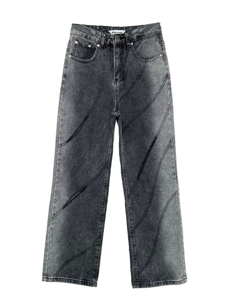 [JEM] Ripped design high waist jeans JE0020