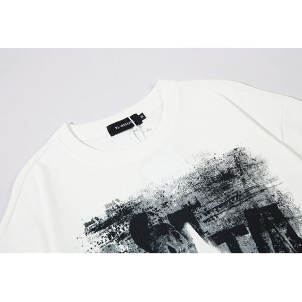 【VEG Dream】Dark graffiti design oversized T-shirt VD0167