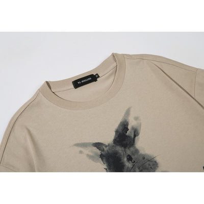 【VEG Dream】Rabbit letter print short-sleeved T-shirt VD0160