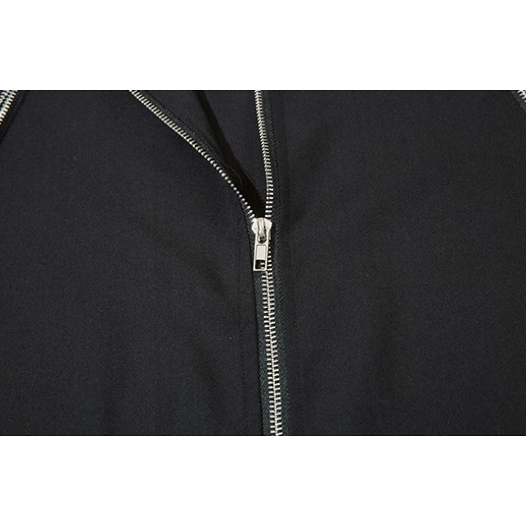 【MR nearly】Cross zip design shirt jacket  MR0028