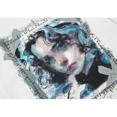 【VEG Dream】Oil painting graphic print T-shirt VD0146