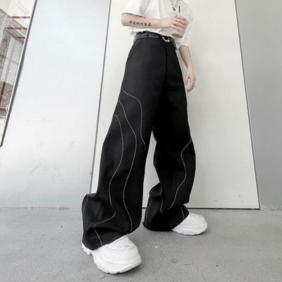 【Mr.city】Unique line straight mop pants MC0001