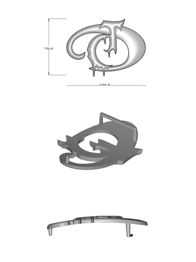 [Culture E] Metal logo PU leather belt CE0049
