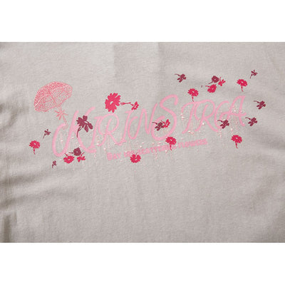 [NIHAOHAO] Umbrella flower graphic print long sleeve T-shirt NH0033
