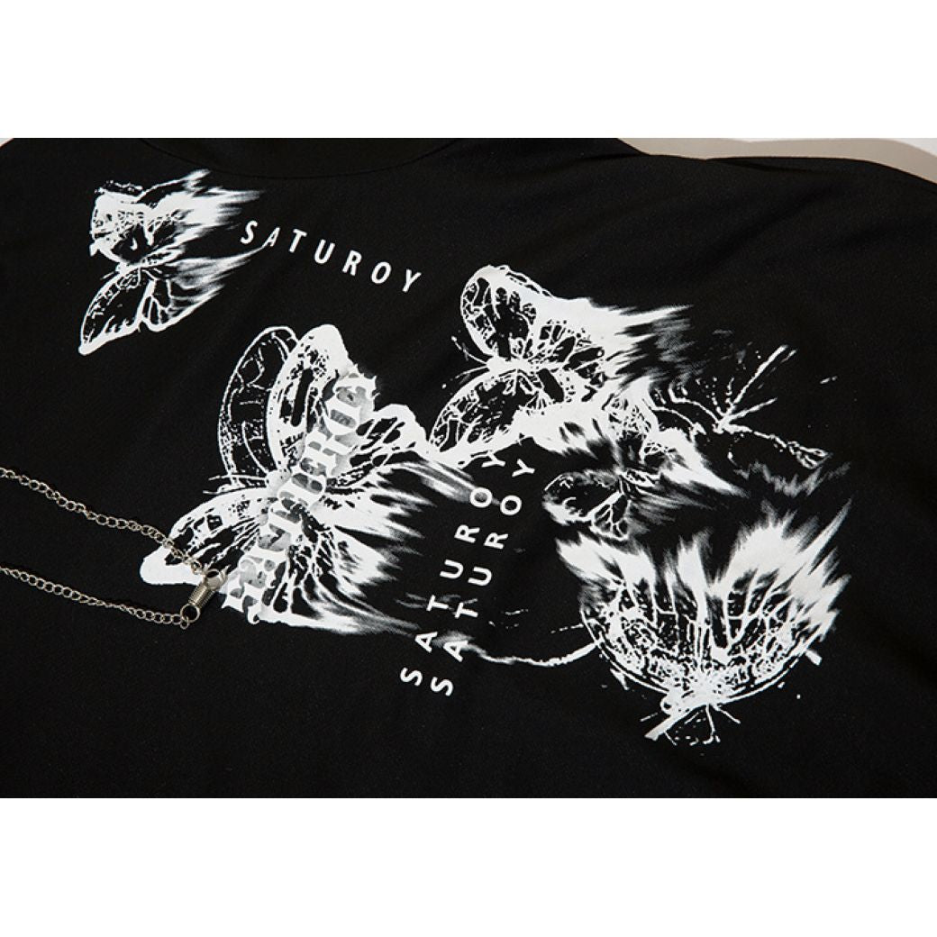 【NIHAOHAO】Butterfly graphic print hoodie  NH0026