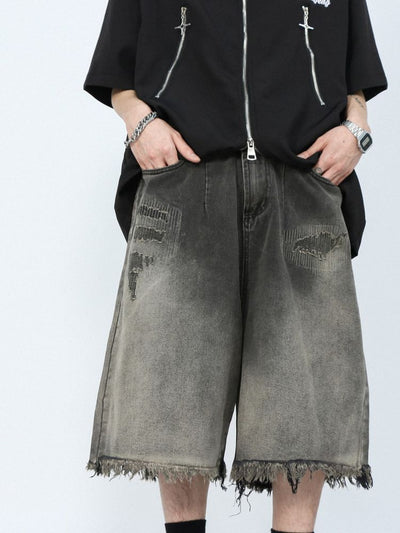 【MR nearly】Loose fit half wide denim pants  MR0025