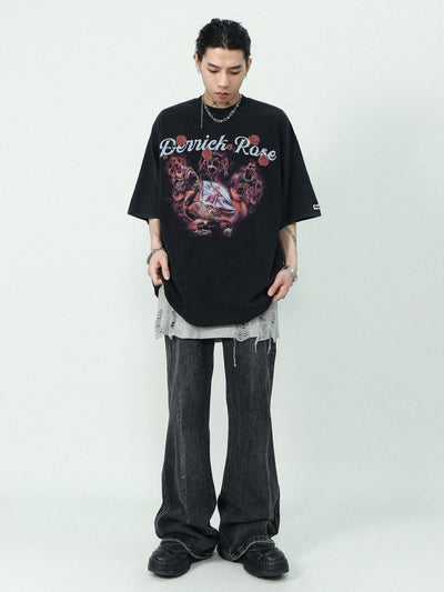 【MR nearly】Basketball graphic loose T-shirt MR0030
