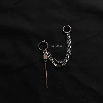 silver chain earrings HL0410