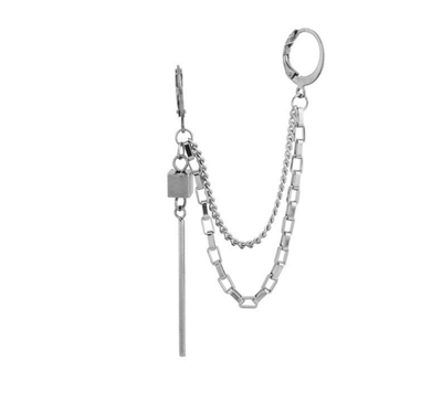 silver chain earrings HL0410
