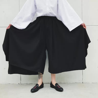 Skirt silhouette crow pants  HL1478