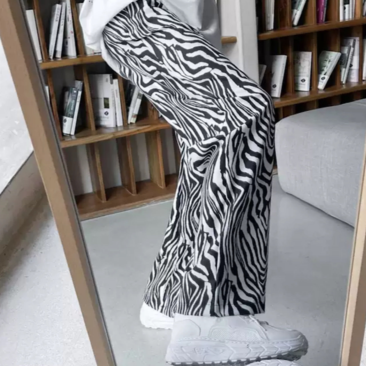 2-color zebra pants HL1449