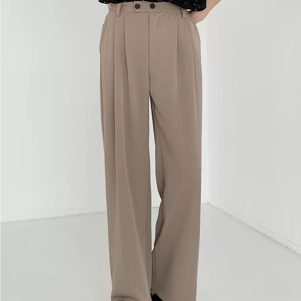 Airy stretch wide pants HL1334