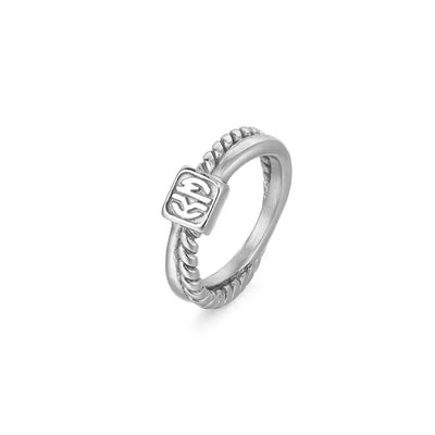 Bangle design silver ring  HL2002
