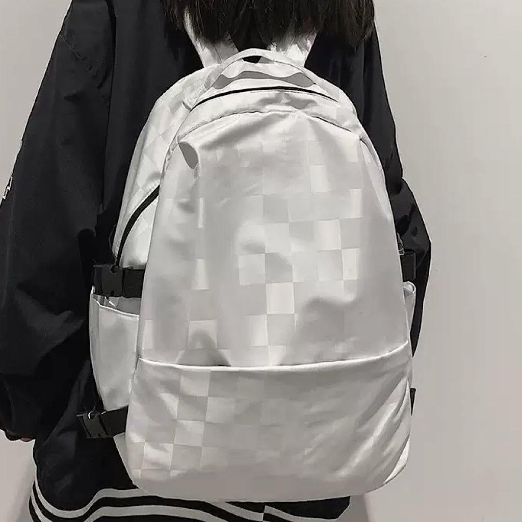 Black LV Checker Mini Backpack