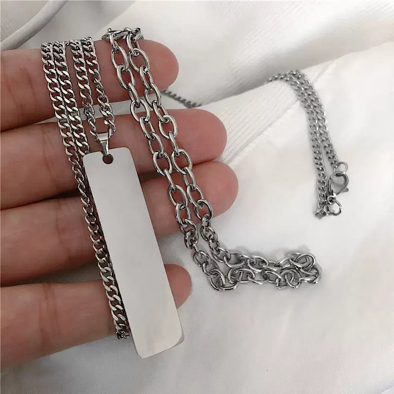 Layered double chain necklace  HL1392