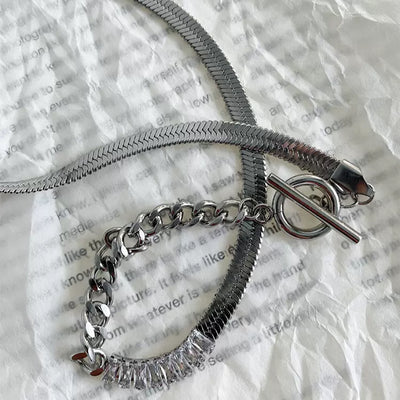 Continuous chain material necklace HL2234