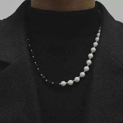 Pearl & beads necklace  HL1421
