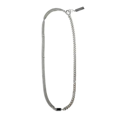 Asymmetry silver necklace HL1342