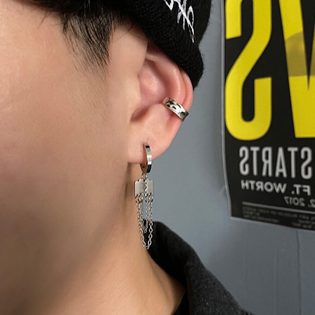 Accurate razor design earrings HL2381