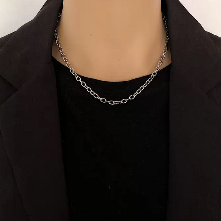 Steel by Design Men's Double Box & Rope Chain Necklace - QVC.com